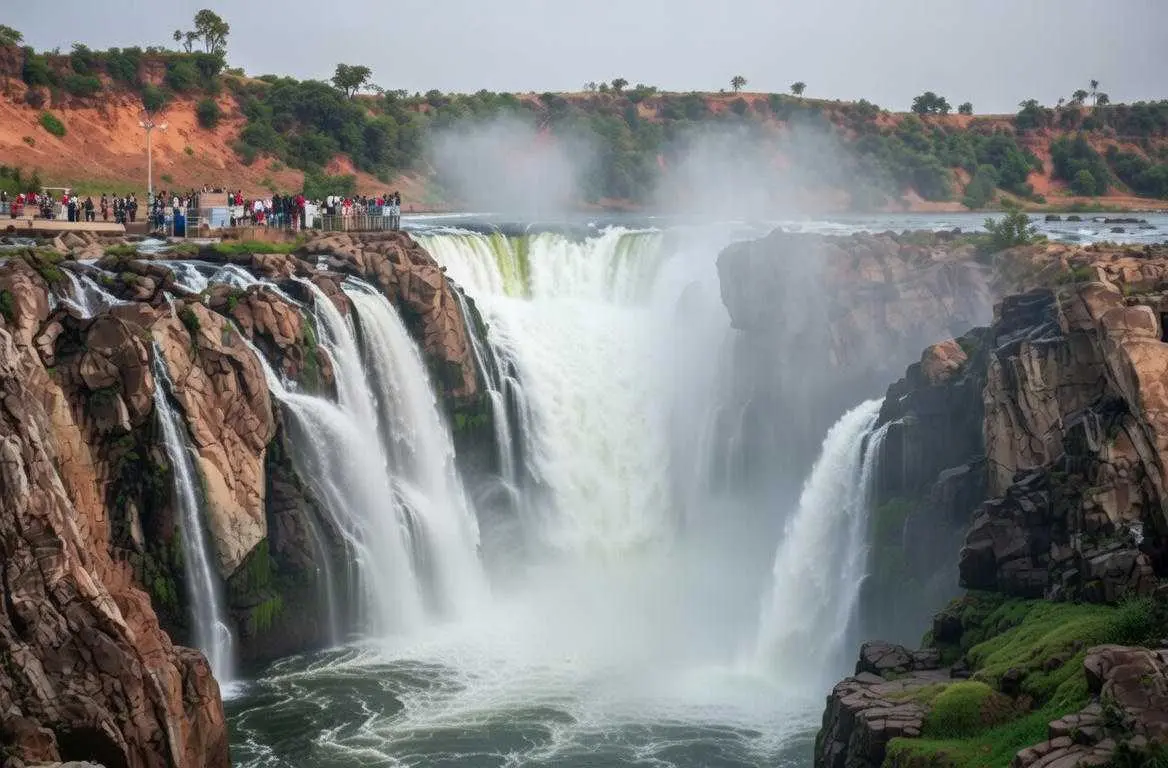 The thundering Dhuandhar Falls one of the best places to visit in Jabalpur
